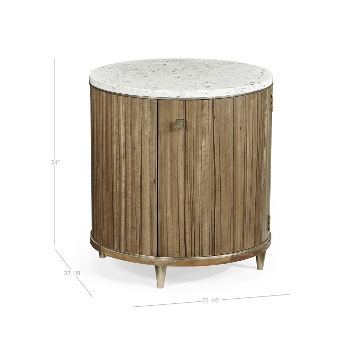 Hamilton Round Table with Speckled Marble Top