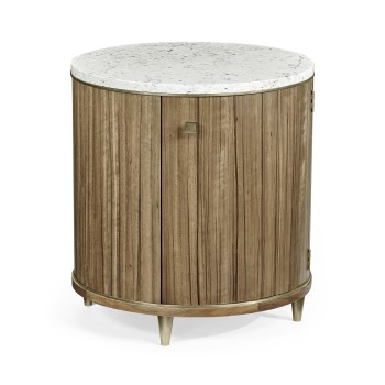 Hamilton Round Table with Speckled Marble Top