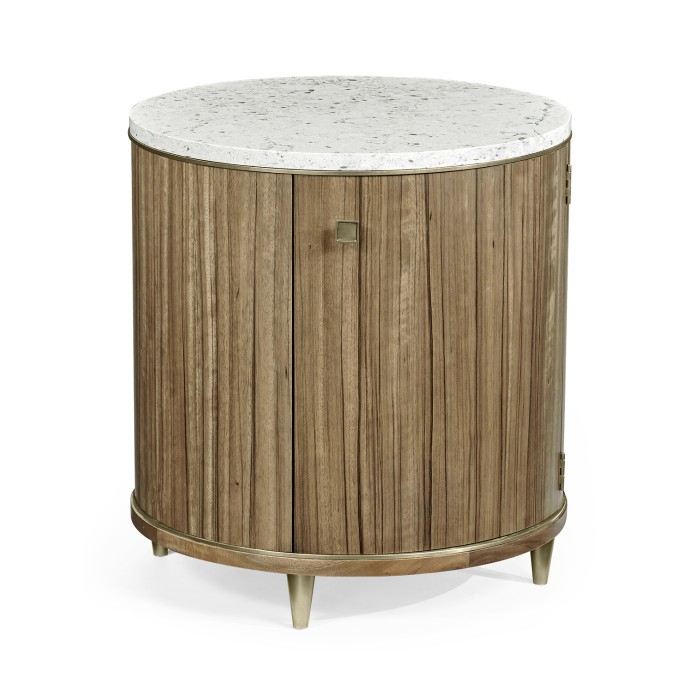 Hamilton Round Table with Speckled Marble Top