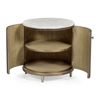 Hamilton Round Table with Speckled Marble Top