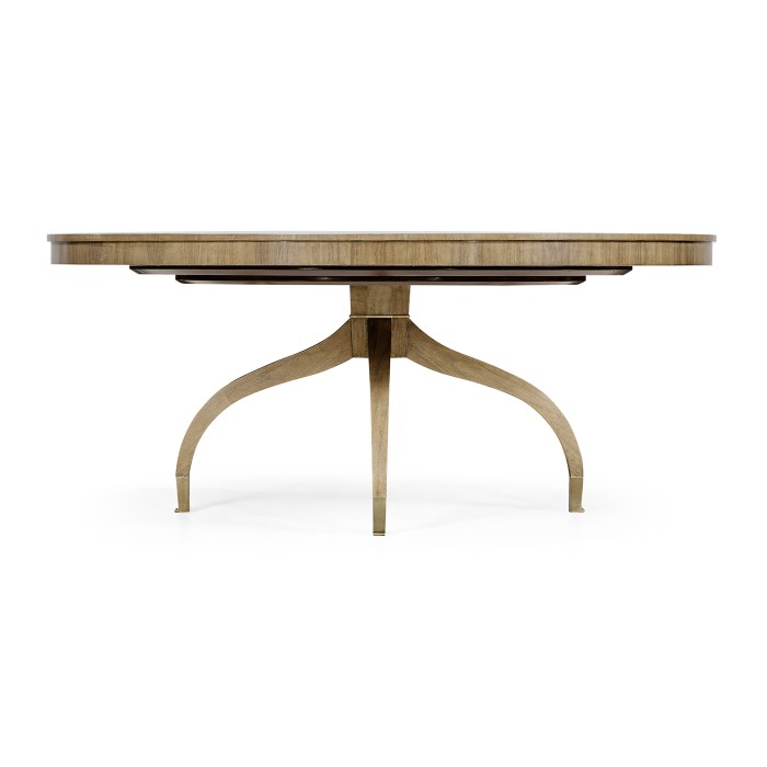 Round Bleached Walnut Dining Table 72
