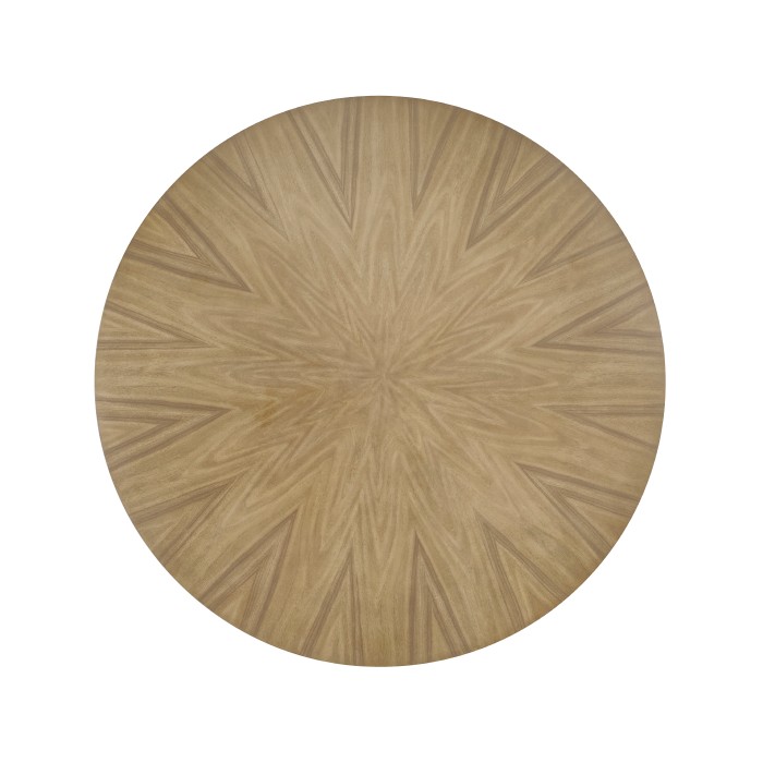 Round Bleached Walnut Dining Table 72