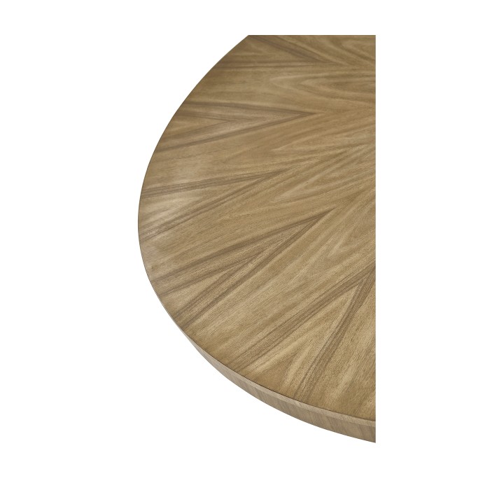 Round Bleached Walnut Dining Table 72
