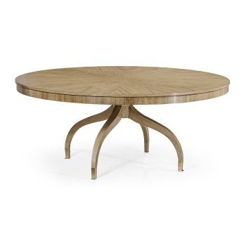 Round Bleached Walnut Dining Table 72