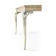 Rectangular Rivoli Walnut & White Stainless Steel Dining Table 84