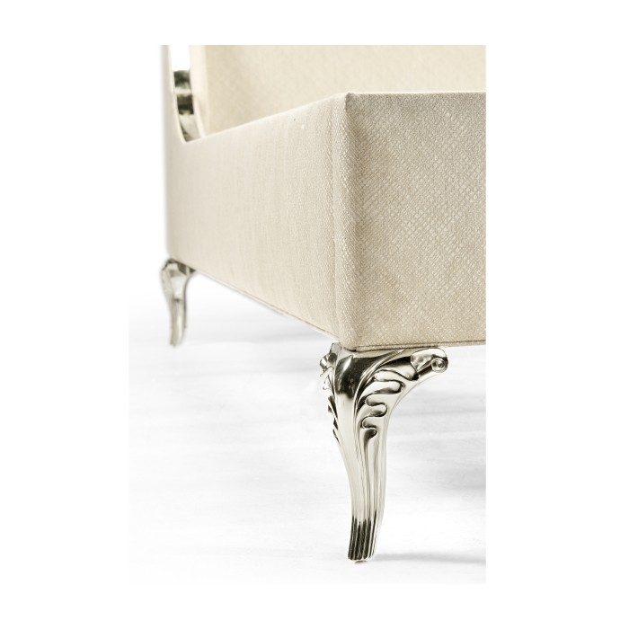 Rivoli White Stainless Steel US King Bed