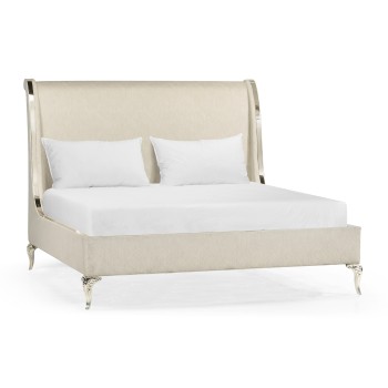 Rivoli White Stainless Steel US King Bed