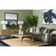 Rectangular Rivoli Walnut & White Stainless Steel Cocktail Table