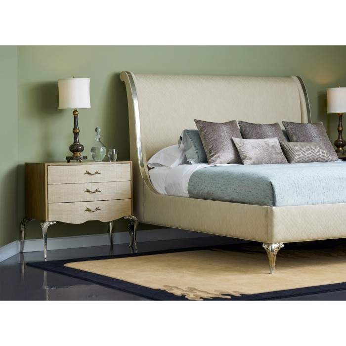 Rivoli Walnut & Champagne Nightstand