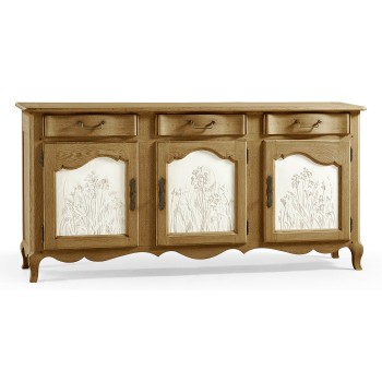 Sundial Floral Three Door Buffet
