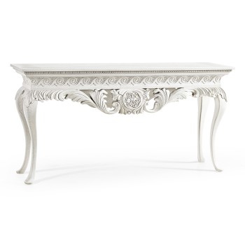 Incus Carved Console W/ Wood Top