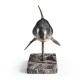 Killer Whale Bronze Statue with Marble Base