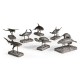 Killer Whale Bronze Statue with Marble Base