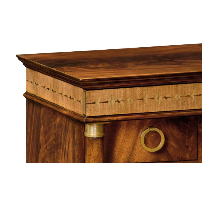 Mahogany biedermeier high chest