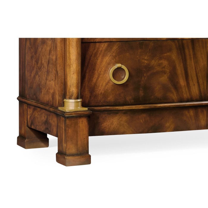 Mahogany biedermeier high chest