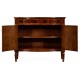 Bowfront mahogany side cabinet (high seen)
