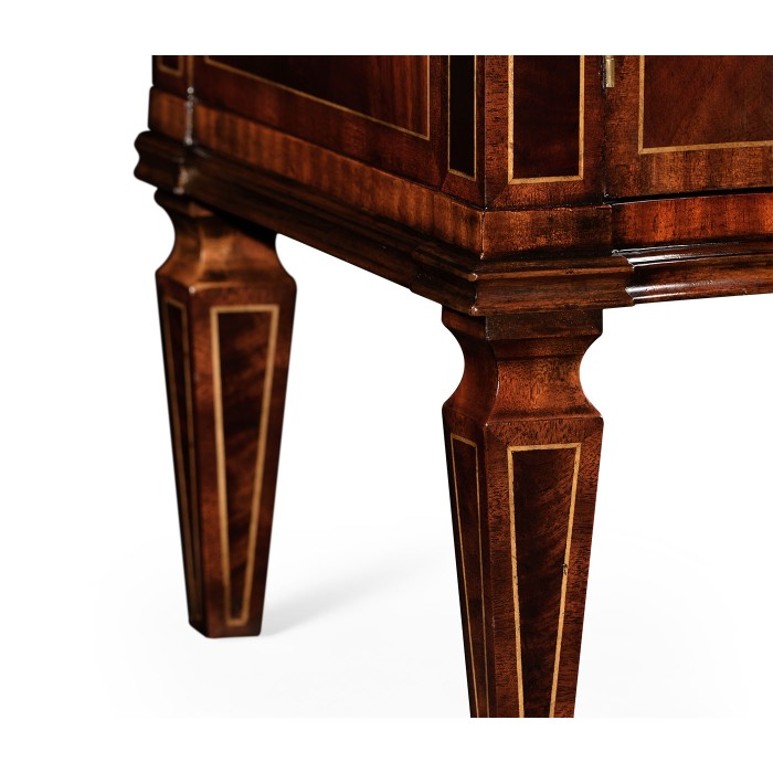 Bowfront mahogany side cabinet (high seen)