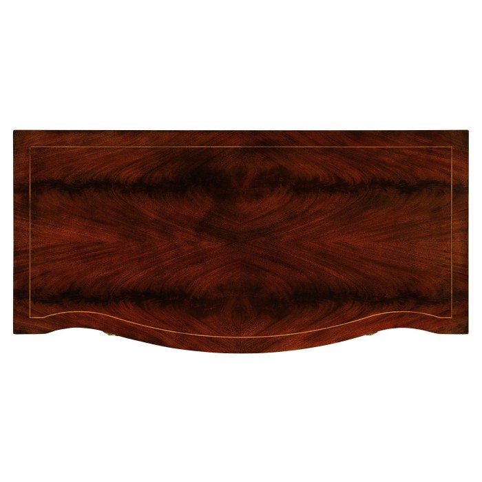 Bowfront mahogany side cabinet (high seen)