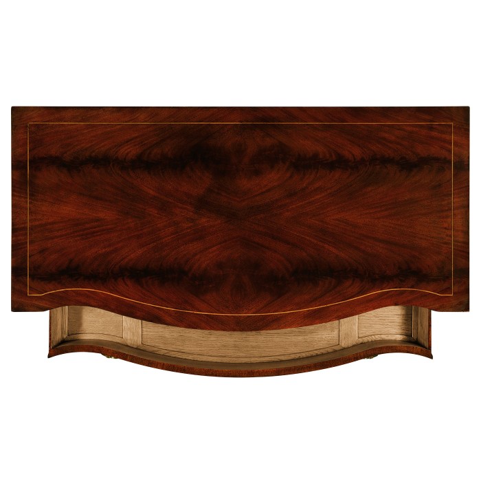 Bowfront mahogany side cabinet (high seen)