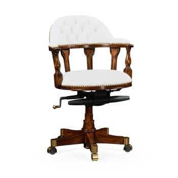 Fabric upholstered captain's chair (COM)