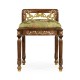 Burl & mother of pearl dressing stool