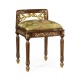 Burl & mother of pearl dressing stool