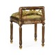 Burl & mother of pearl dressing stool