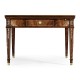 Mahogany square games table with mother of pearl inlay
