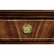 Mahogany square games table with mother of pearl inlay