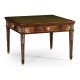 Mahogany square games table with mother of pearl inlay