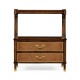 Mahogany and leather inlaid side table with drawers