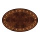 Mahogany Oval Marquetry Lamp Table
