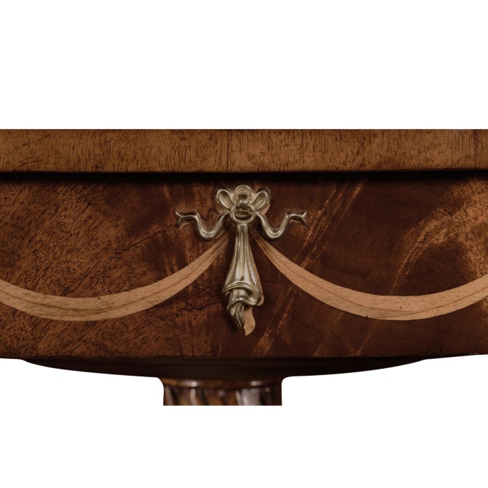 Mahogany Oval Marquetry Lamp Table