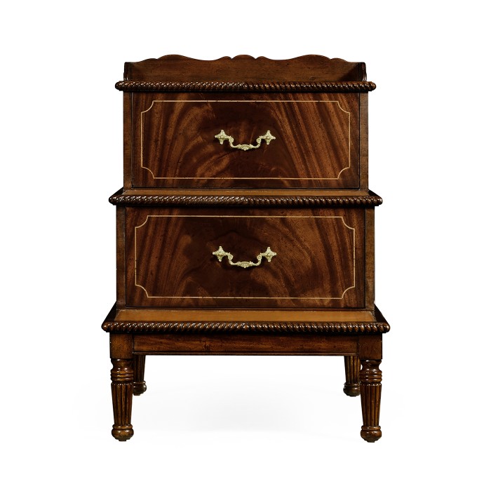 Regency Style Mahogany Bed Steps