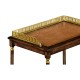 Mahogany four-tier étagère with leather inserts