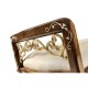 Burl & Mother of Pearl Dressing Stool