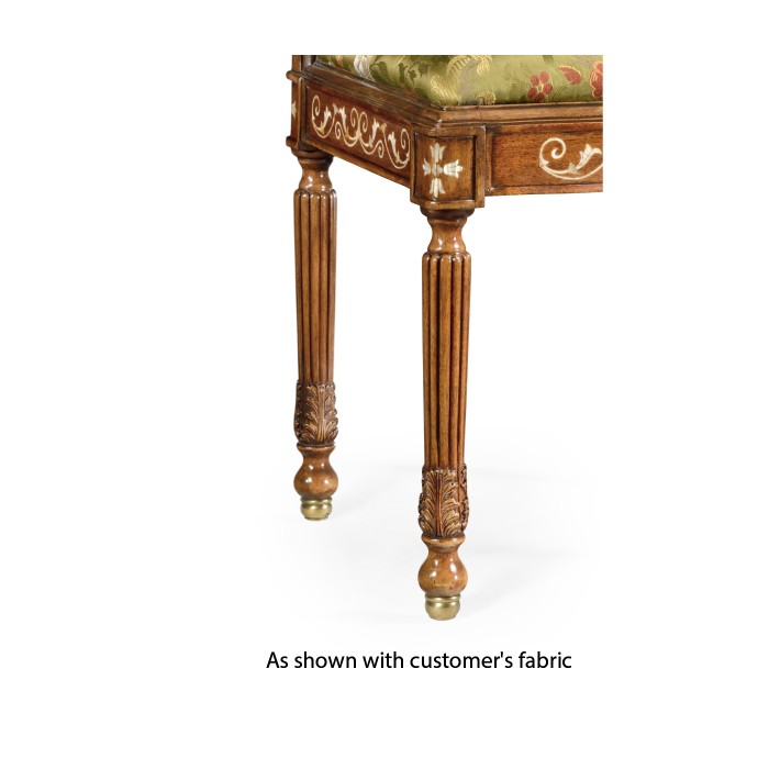 Burl & Mother of Pearl Dressing Stool