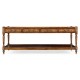 Burl & Mother of Pearl Inlaid Rectangular Coffee Table