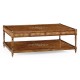 Burl & Mother of Pearl Inlaid Rectangular Coffee Table