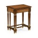 Mahogany & Leather Inlaid Nest of Tables with Drawer
