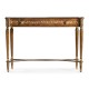 Burl & mother of pearl console