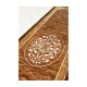 Burl & mother of pearl console