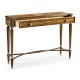 Burl & mother of pearl console