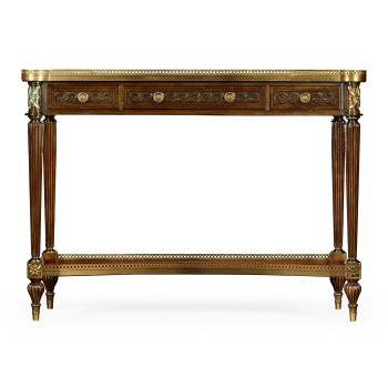 Napolean III mahogany and brass console