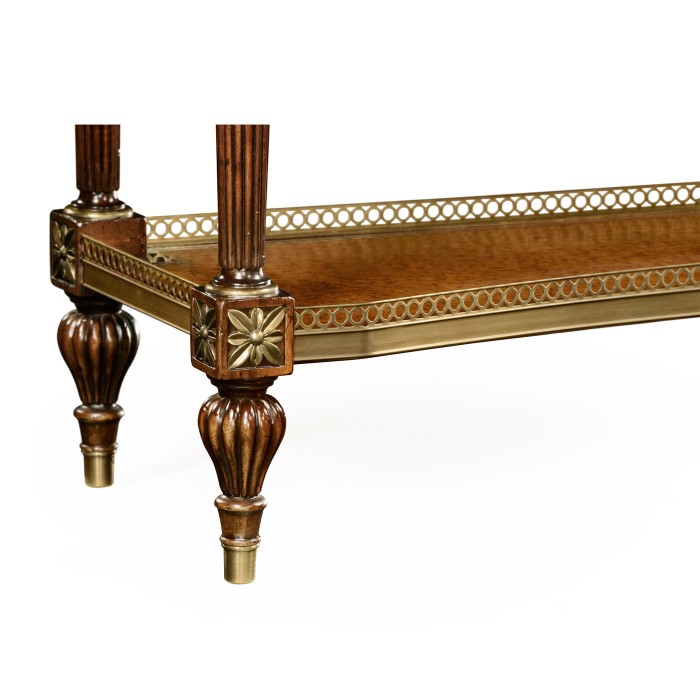 Napolean III mahogany and brass console