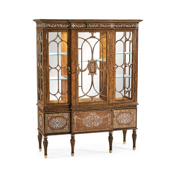 Burl & Mother of Pearl Display Cabinet