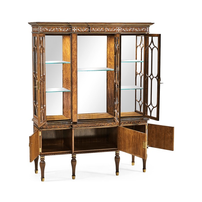 Burl & Mother of Pearl Display Cabinet
