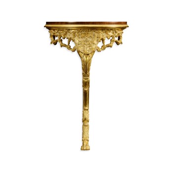 Carved & gilded bracket console (Mahogany top)