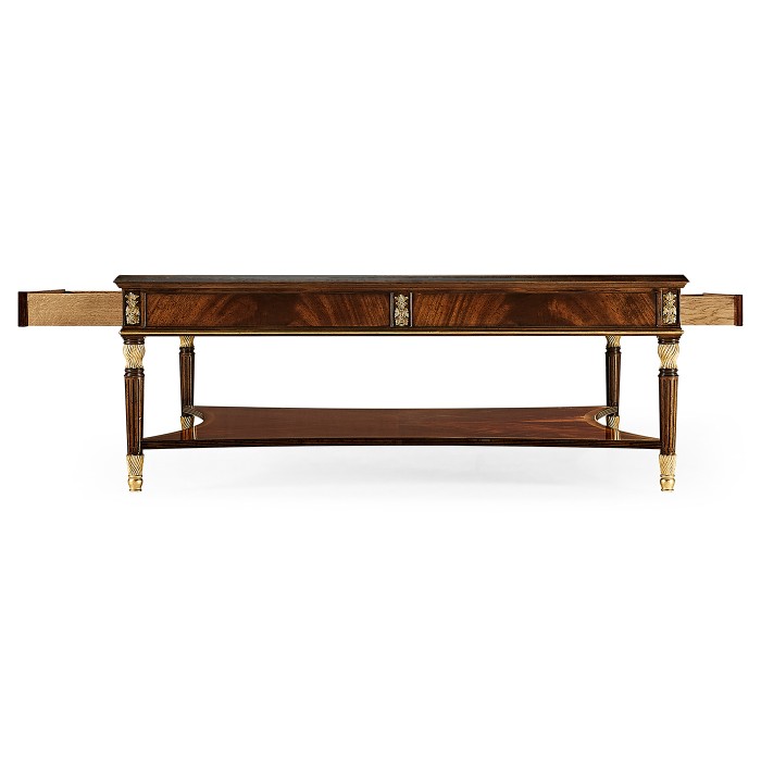 Mahogany William IV style gilded square coffee table