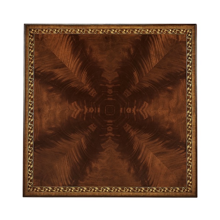 Mahogany William IV style gilded square coffee table